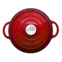 EMALIOWANY GARNEK ŻELIWNY 22cm 3L HAGE CZERWONY