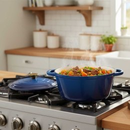 EMALIOWANY GARNEK ŻELIWNY 22cm 3L HAGE NIEBIESKI