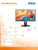 Monitor PRO MP245PG E14 23.8 cala/LED/FHD/Flat/144Hz/Black