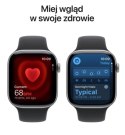 Watch Series 11 GPS+Cellular koperta 46 mm z aluminium w kolorze gwiezdnej szarości, pasek sportowy w kolorze czarnym - rozmiar 