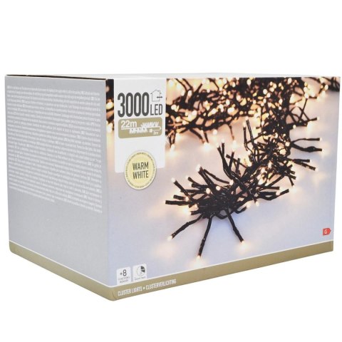 LAMPKI CHOINKOWE ŁAŃCUCH ŚWIETLNY 3000 LED TIMER CIEPŁY BIAŁY