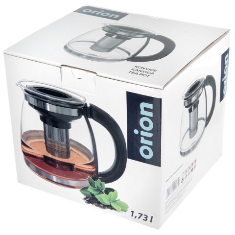 Dzbanek z zaparzaczem do herbaty szklany żaroodporny 1.73L ORION 156017