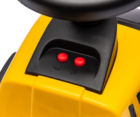 Pojazd CAT Traktor z przyczepą żółty jeździk