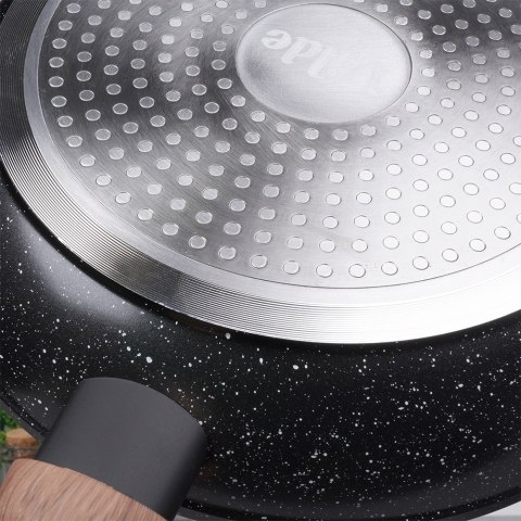 Zestaw komplet patelni granitowych BLACK&WOOD 3-ele 20 / 24 / 28 cm VILDE 199011