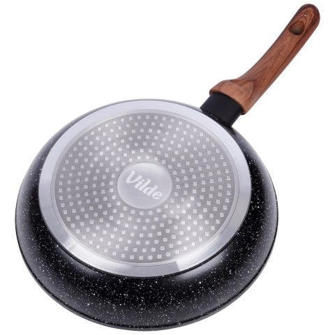 Zestaw komplet patelni granitowych BLACK&WOOD 3-ele 20 / 24 / 28 cm VILDE 199011