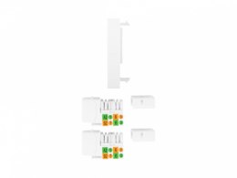 Gniazdo 45x45 RJ45 + Keystone kat.6 UTP Białe