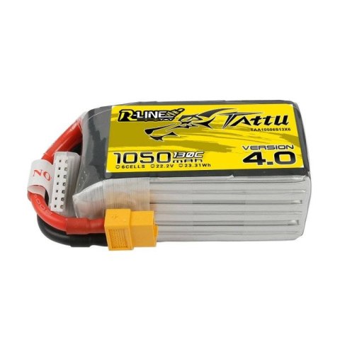 Akumulator TATTU R-Line 4.0 1050mAh 22.2V 130C 6S1P XT60