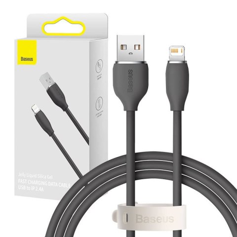 Kabel BASEUS Jelly USB-A-Lightning 1.2m (czarny)