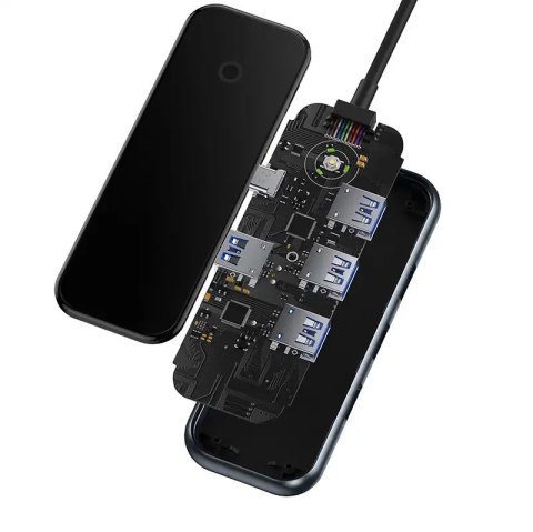 Adapter 4w1 Baseus Hub USB-C na 4xUSB 3.0 (ciemny szary)