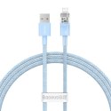 Kabel szybko ładujący Baseus Explorer USB do Lightning 2.4A 1M (niebieski)