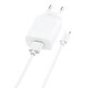 Ładowarka sieciowa Foneng, EU28 12W, 1x USB, QC 3.0 + USB + kabel USB typu C
