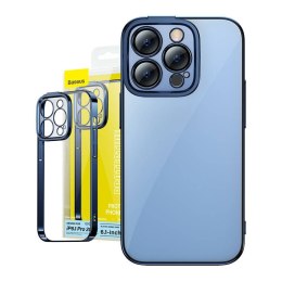 Zestaw ochronny BASEUS Glitter do iPhone 14 Pro (niebieski)