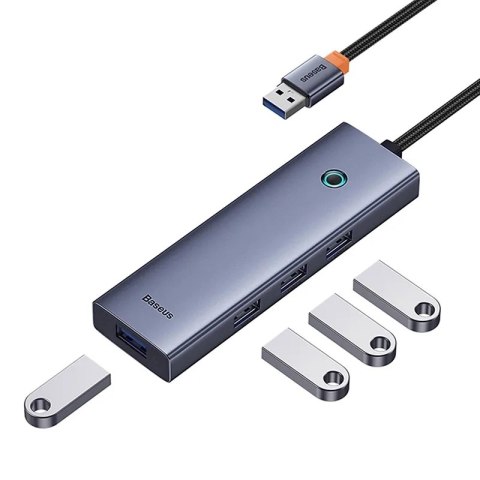 Hub 4w1 Baseus UltraJoy USB-A do 4xUSB 3.0 (szary)