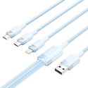 Kabel VENTION CTPLG USB-A-Lightning/USB-C/microUSB 1.5m 3A (niebieski)