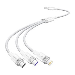 Kabel USB 2.0 A do 3w1 6A Vention CTRWG 1.5M (biały)