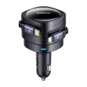 Ładowarka samochodowa Baseus Enjoyment Max z kablami USB-C+Lightning 60W Czarny