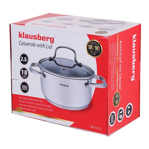 GARNEK 2.5L / 18CM KLAUSBERG PREMIUM 18/10 KB-7212