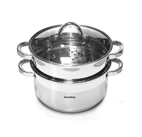 GARNKI DO GOTOWANIA NA PARZE 20CM 3 ELE. KLAUSBERG KB-7138