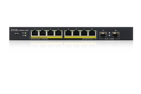 Przełącznik GS1900-10HP v2 8port L2 PoE 2xSFP 70W 802.3at