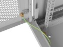 Szafa instalacyjna rack wisząca 19 cali 9U 600x450 drzwi perforowane (flat pack) szara