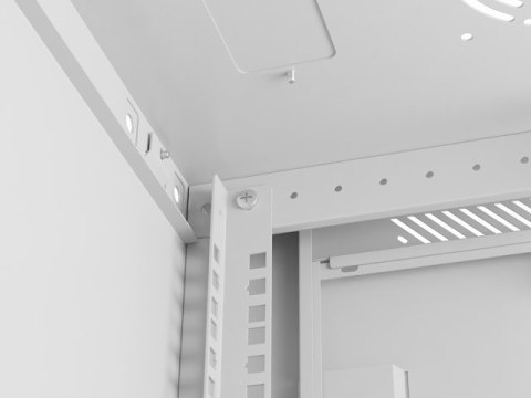 Szafa instalacyjna rack wisząca 19 cali 9U 600x450 drzwi perforowane (flat pack) szara