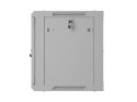 Szafa instalacyjna rack wisząca 19 cali 9U 600x450 drzwi perforowane (flat pack) szara