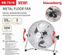 WENTYLATOR CYLKULATOR PODŁOGOWY 35CM 60W KLAUSBERG KB-7516