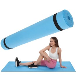 MATA FITNESS JOGA PILATES EVA 180x60x0,4CM NIEBIESKA