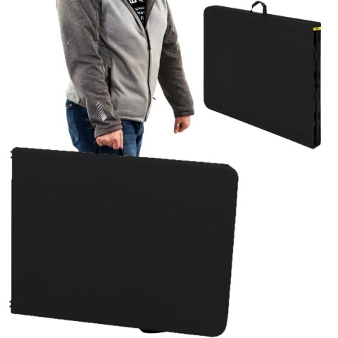 STÓŁ CATERINGOWY SKŁADANY W WALIZKĘ 240x74x74CM 150KG CZARNY