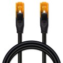 Kabel patchcord UTP | kat.6 | 2 x RJ-45 | High speed 1Gb/s | Pozłacane styki | 30m | Czarny