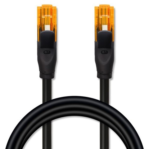 Kabel patchcord UTP | kat.6 | 2 x RJ-45 | High speed 1Gb/s | Pozłacane styki | 30m | Czarny