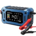 Mikroprocesorowa ładowarka 12V 15A | Prostownik z funkcją naprawy i podtrzymania zasilania podczas wymiany akumulatora | do AGM 