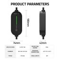 Mobilna ładowarka do samochodu elektrycznego EV z regulacją 2w1 Typ2 | 3.5kW | 230V | LCD | LED | 5m