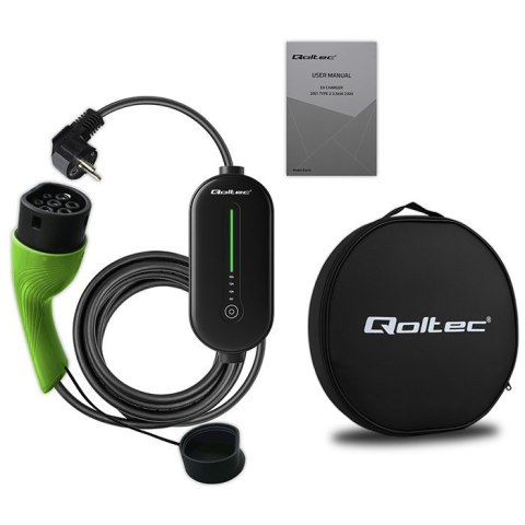 Mobilna ładowarka do samochodu elektrycznego EV z regulacją 2w1 Typ2 | 3.5kW | 230V | LCD | LED | 5m