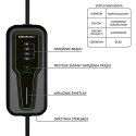 Mobilna ładowarka do samochodu elektrycznego EV z regulacją 2w1 Typ2 | 3.5kW | 230V | LCD | Przenośna |4m