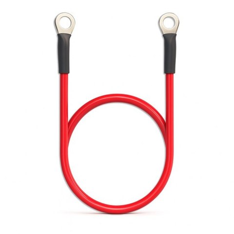 Przewód akumulatorowy z końcówkami konektorowymi M8 | Kabel z oczkiem 8mm | 60cm | Czerwony