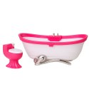 Zestaw Łazienkowy Dla Lalek Wanna Toaleta Umywalka Z Lustrem
