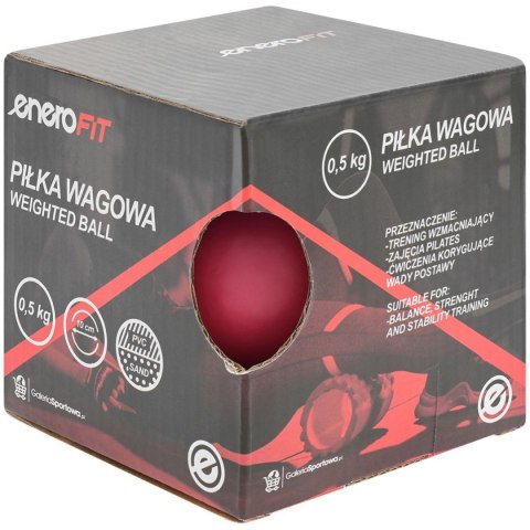 PIŁKA WAGOWA Z OBCIĄŻENIEM 0,5KG RÓŻOWA ENERO FIT