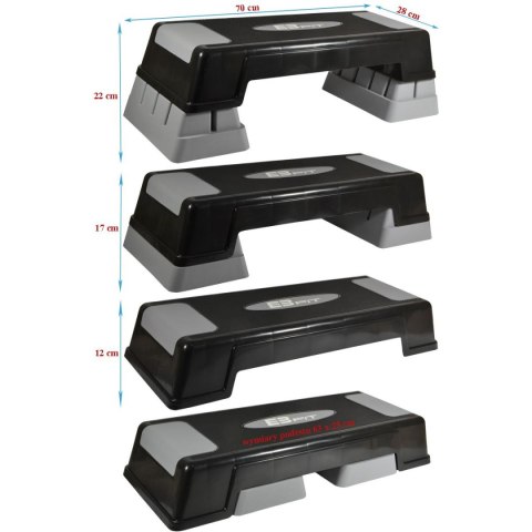 STEP DO AEROBICU 70X28CM 3 STOPNIOWA REGULACJA ENERO FIT
