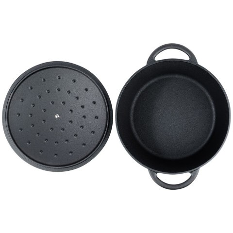 Garnek z pokrywką żeliwny indukcja gaz ciężki CAST LINE 26 cm 5L VILDE 199075