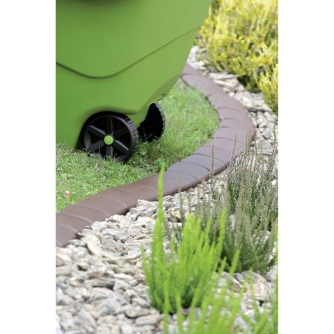 OBRZEŻE PALISADA OGRODOWA PŁASKA PODWÓJNA KOSTKA 3,8M SZARY KAMIENNY