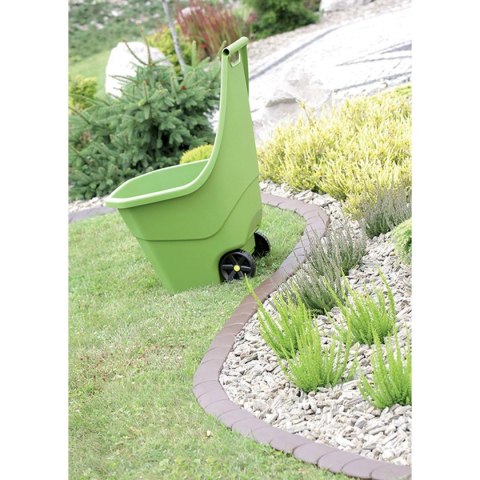 OBRZEŻE PALISADA OGRODOWA PŁASKA PODWÓJNA KOSTKA 3,8M SZARY KAMIENNY