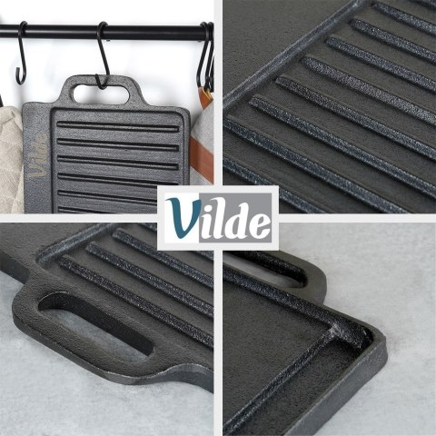 Płyta do grillowania żeliwna dwustronna CAST LINE 40x20.5 cm VILDE 199046