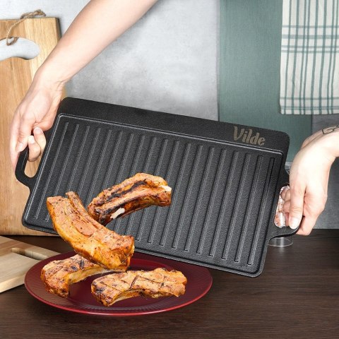 Płyta do grillowania żeliwna dwustronna CAST LINE 45.5x22.5 cm VILDE 199047