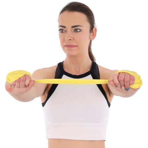 TAŚMA TRENINGOWA DO ĆWICZEŃ PILATES 2000x150x0,25MM 5-8KG ŻÓŁTA