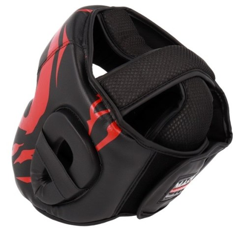 Kask bokserski MASTERS KSS-FIGHT-GEAR czarno-czerwony
