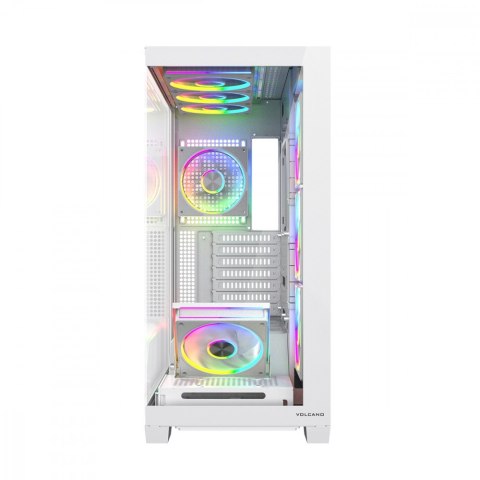 Obudowa PC VOLCANO STELLAR PLUS ARGB MIDI 8F Biała