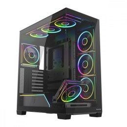 Obudowa PC VOLCANO STELLAR PLUS ARGB MIDI 8F Czarna