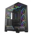 Obudowa PC VOLCANO STELLAR PLUS ARGB MIDI 8F Czarna