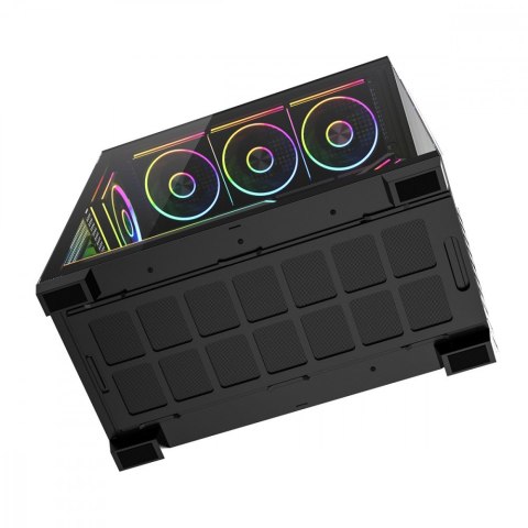 Obudowa PC VOLCANO STELLAR PLUS ARGB MIDI 8F Czarna